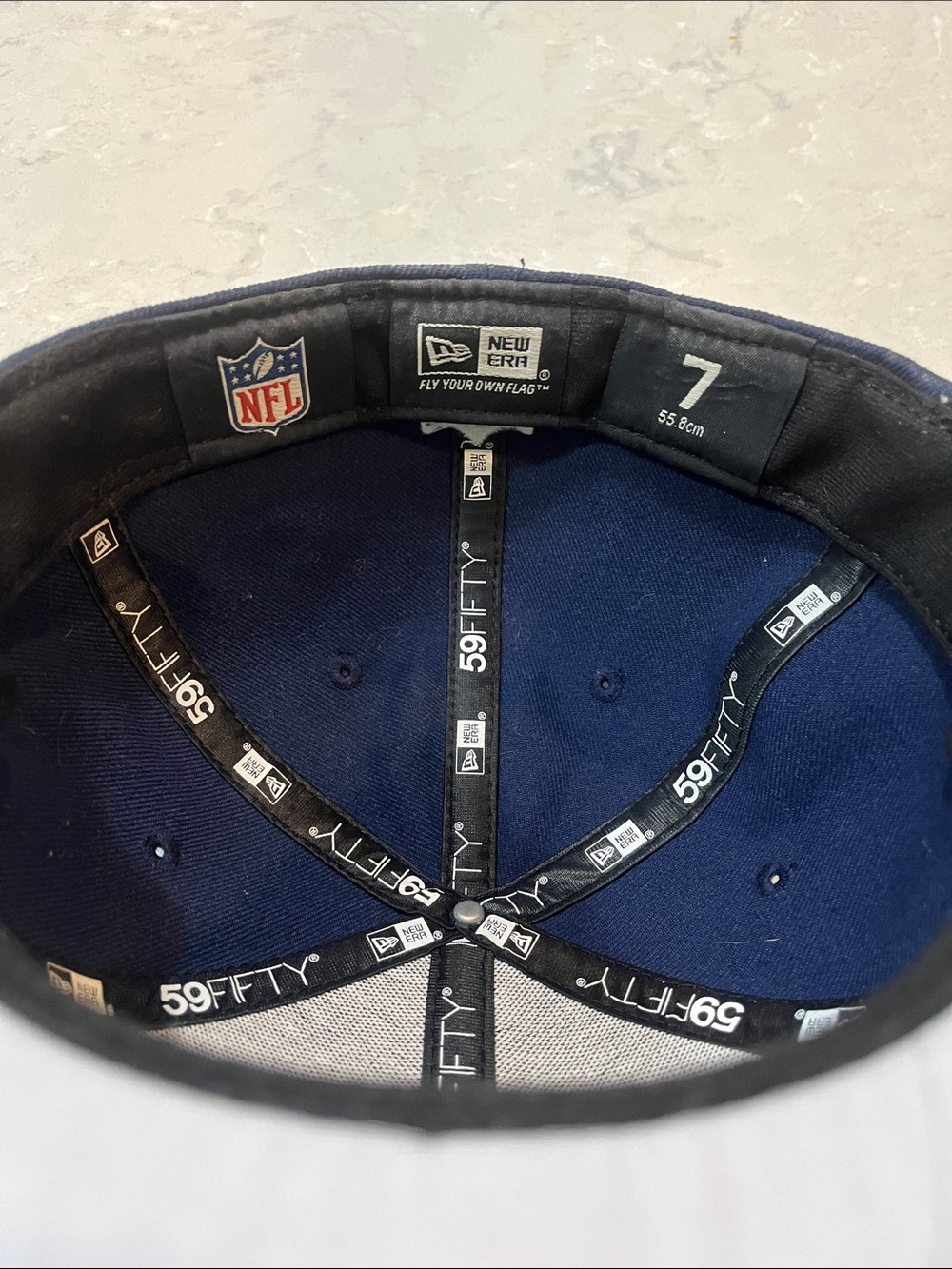 New Era Navy Blue New England Patriots Fitted Hat - Picture 4 of 4
